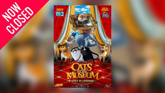 Win a family pass for animated comedy Cats in the Museum