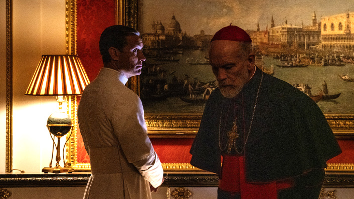 Jude Law and John Malkovich in The New Pope