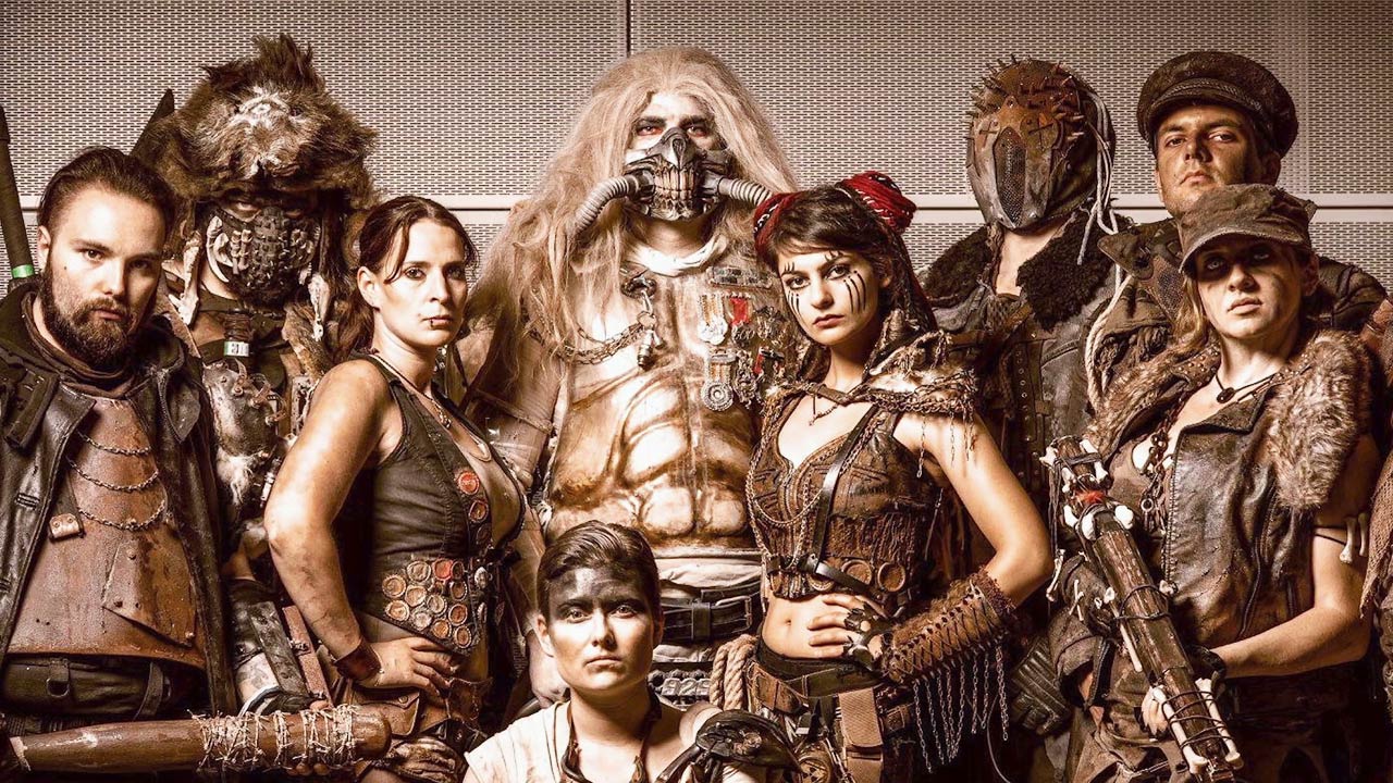 Black Burner Mad Max Fury Road Warrior Motorcycle Gang Costume