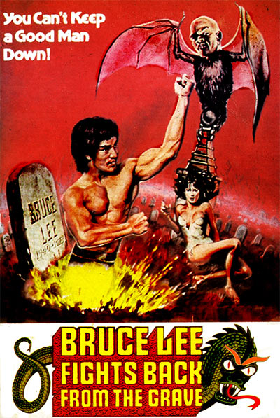 BRUCE LEE FIGHTS BACK FROM THE GRAVE Movie Poster Kung-Fu Jackie Chan 