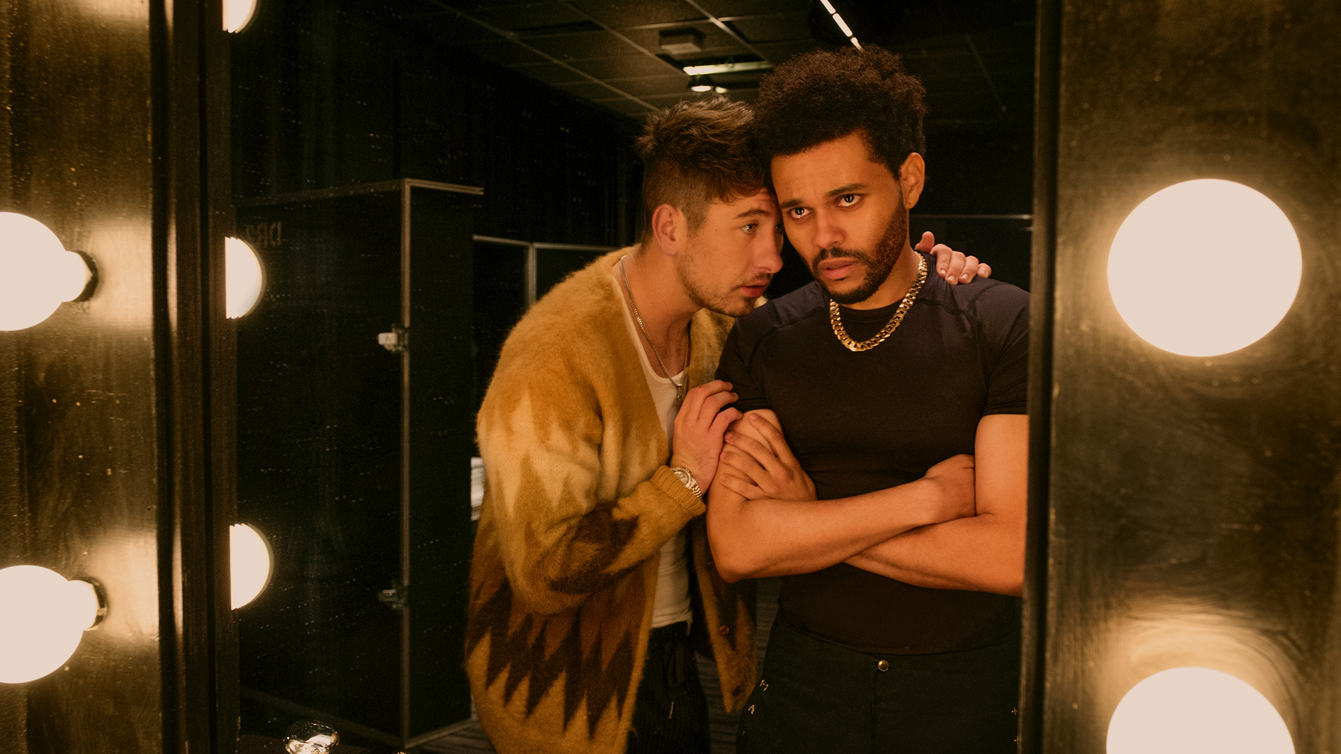 Barry Keoghan and Abel Tesfaye The Weeknd in Hurry Up Tomorrow