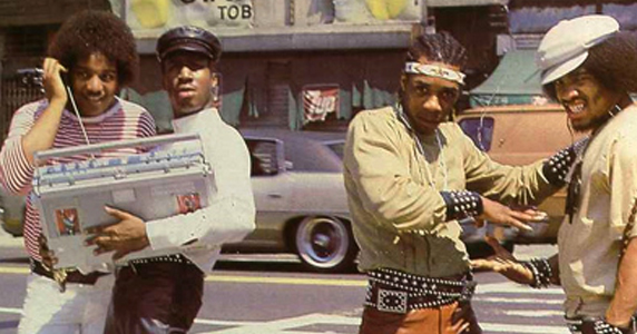 Old schoolin' - from the cover of Grandmaster Flash's debut, 1982 album The Message.