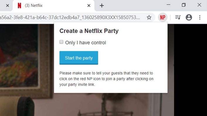 Netflix Party buttons
