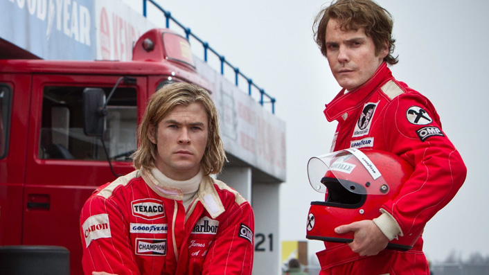 Chris Hemsworth and Daniel Bruhl in Rush