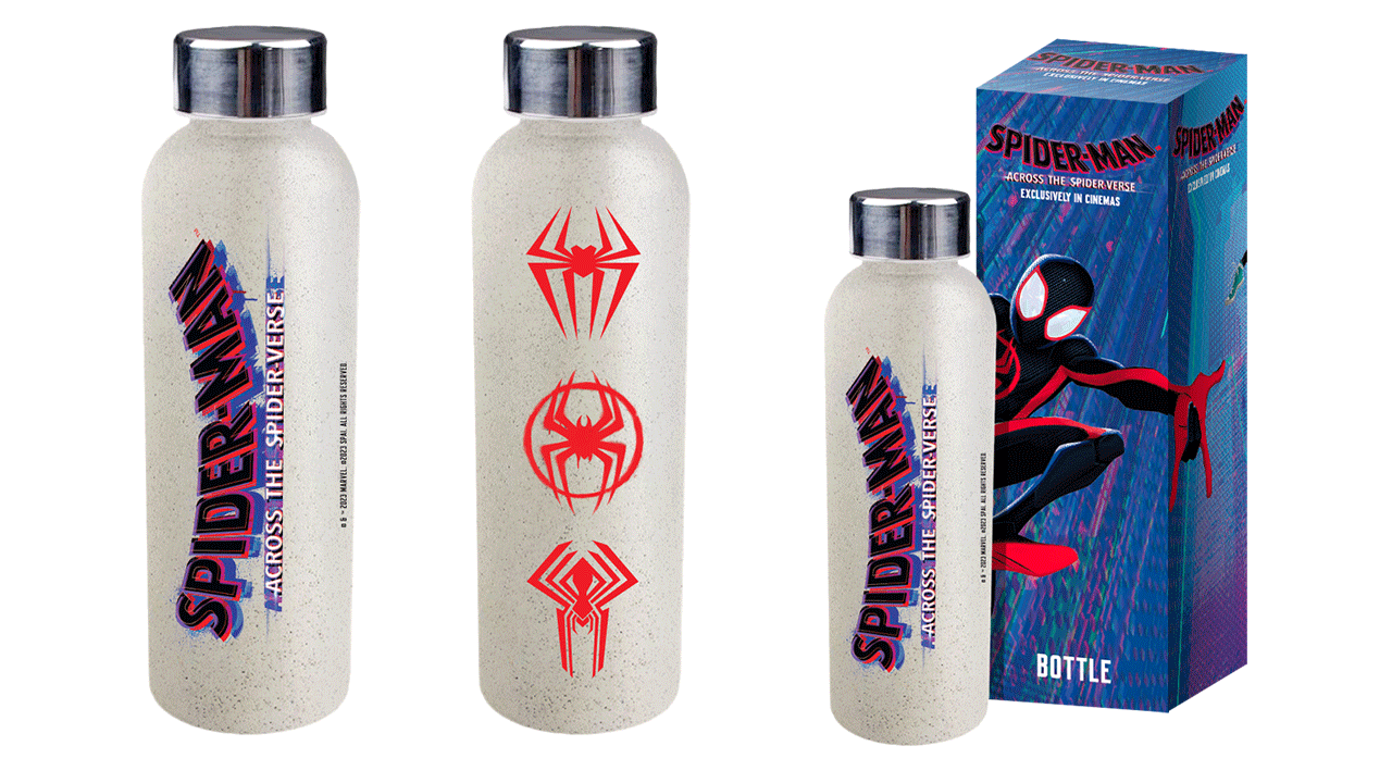 New Spiderman Across The Spider Verse Plastic Scenic Water Bottle