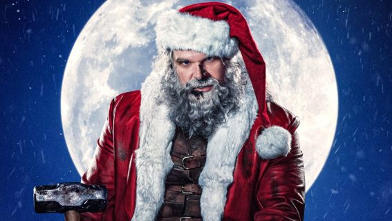 David Harbour does the best he can with a one-note killer Santa in Violent Night