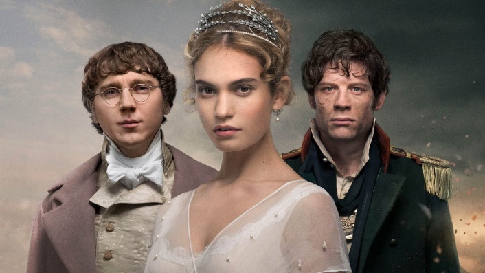 Lily James, Paul Dano and James Norton in War and Peace